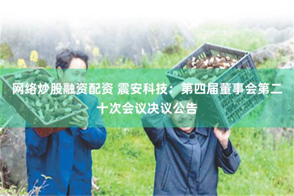 网络炒股融资配资 震安科技：第四届董事会第二十次会议决议公告