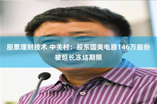 股票理财技术 中关村：股东国美电器146万股份被延长冻结期限