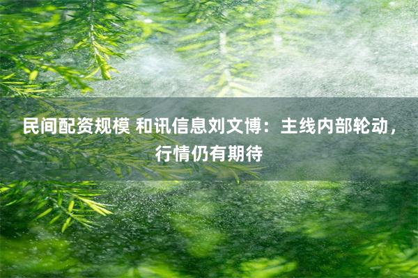 民间配资规模 和讯信息刘文博：主线内部轮动，行情仍有期待