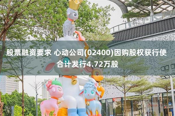 股票融资要求 心动公司(02400)因购股权获行使 合计发行4.72万股