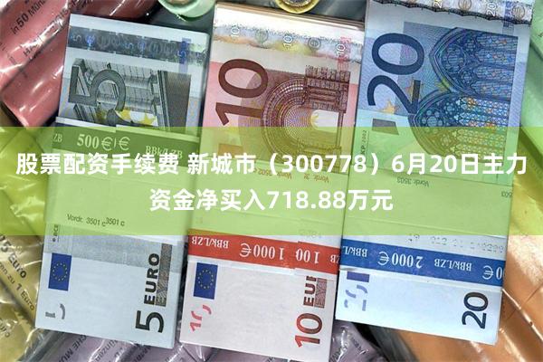 股票配资手续费 新城市（300778）6月20日主力资金净买入718.88万元