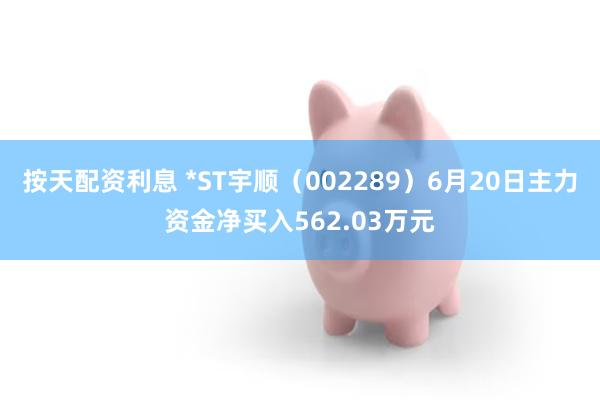 按天配资利息 *ST宇顺（002289）6月20日主力资金净买入562.03万元