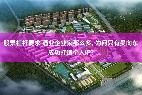 股票杠杆要求 酒业企业家那么多, 为何只有吴向东成功打造个人IP?