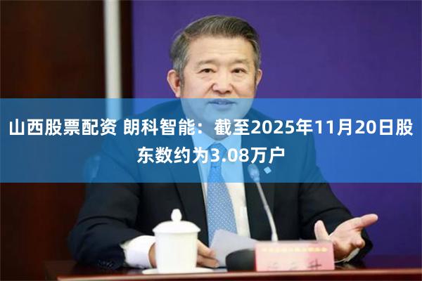 山西股票配资 朗科智能：截至2025年11月20日股东数约为3.08万户