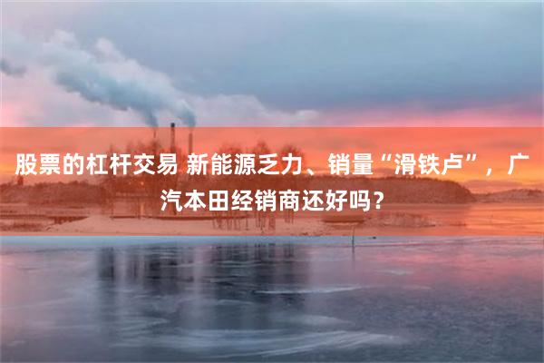 股票的杠杆交易 新能源乏力、销量“滑铁卢”，广汽本田经销商还好吗？