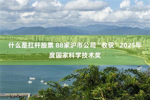 什么是扛杆股票 88家沪市公司“收获”2025年度国家科学技术奖