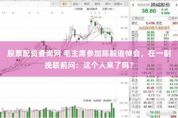 股票配资查询网 毛主席参加陈毅追悼会,在一副挽联前问:这个人来了吗?