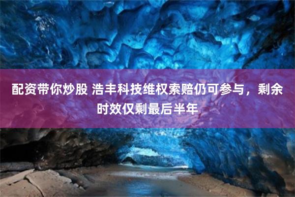 配资带你炒股 浩丰科技维权索赔仍可参与，剩余时效仅剩最后半年