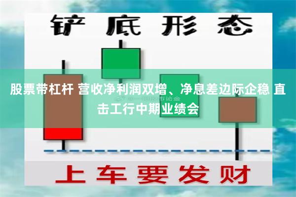 股票带杠杆 营收净利润双增、净息差边际企稳 直击工行中期业绩会