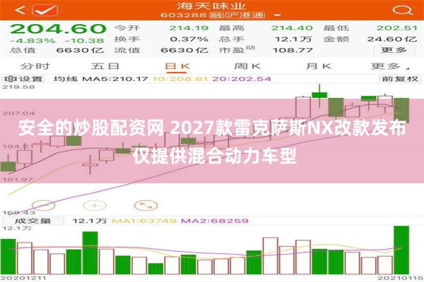 安全的炒股配资网 2027款雷克萨斯NX改款发布 仅提供混合动力车型