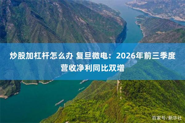 炒股加杠杆怎么办 复旦微电：2026年前三季度营收净利同比双增